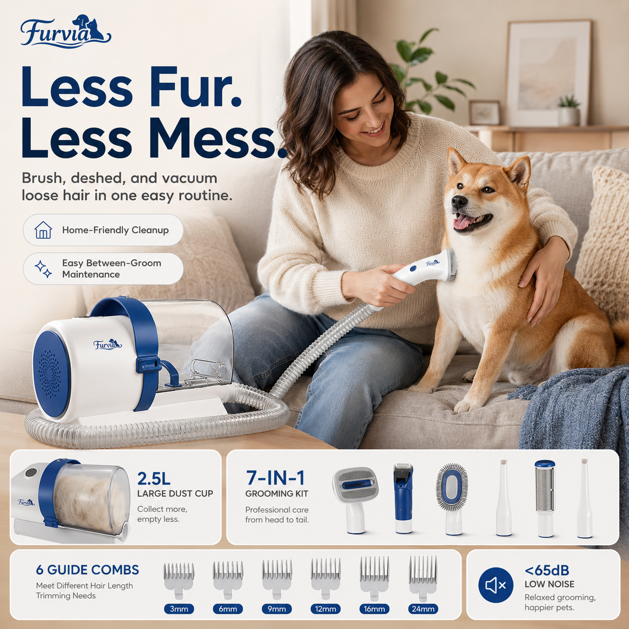Furvia less fur less mess at-home grooming