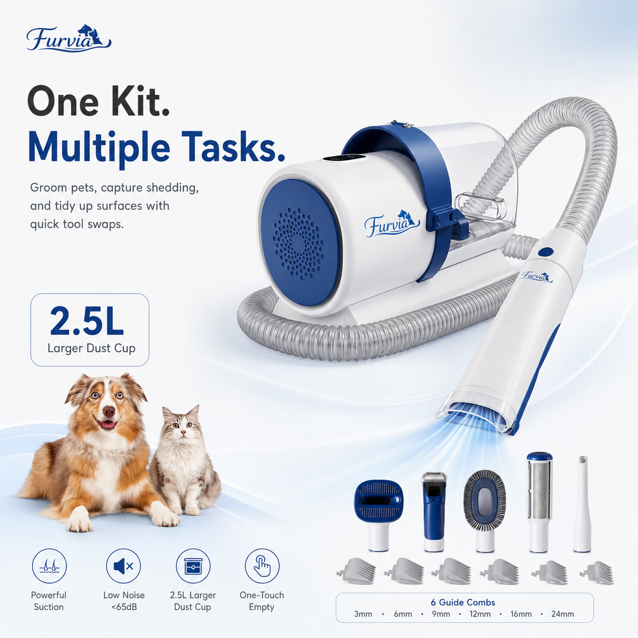 Furvia one kit multiple grooming and cleanup tasks